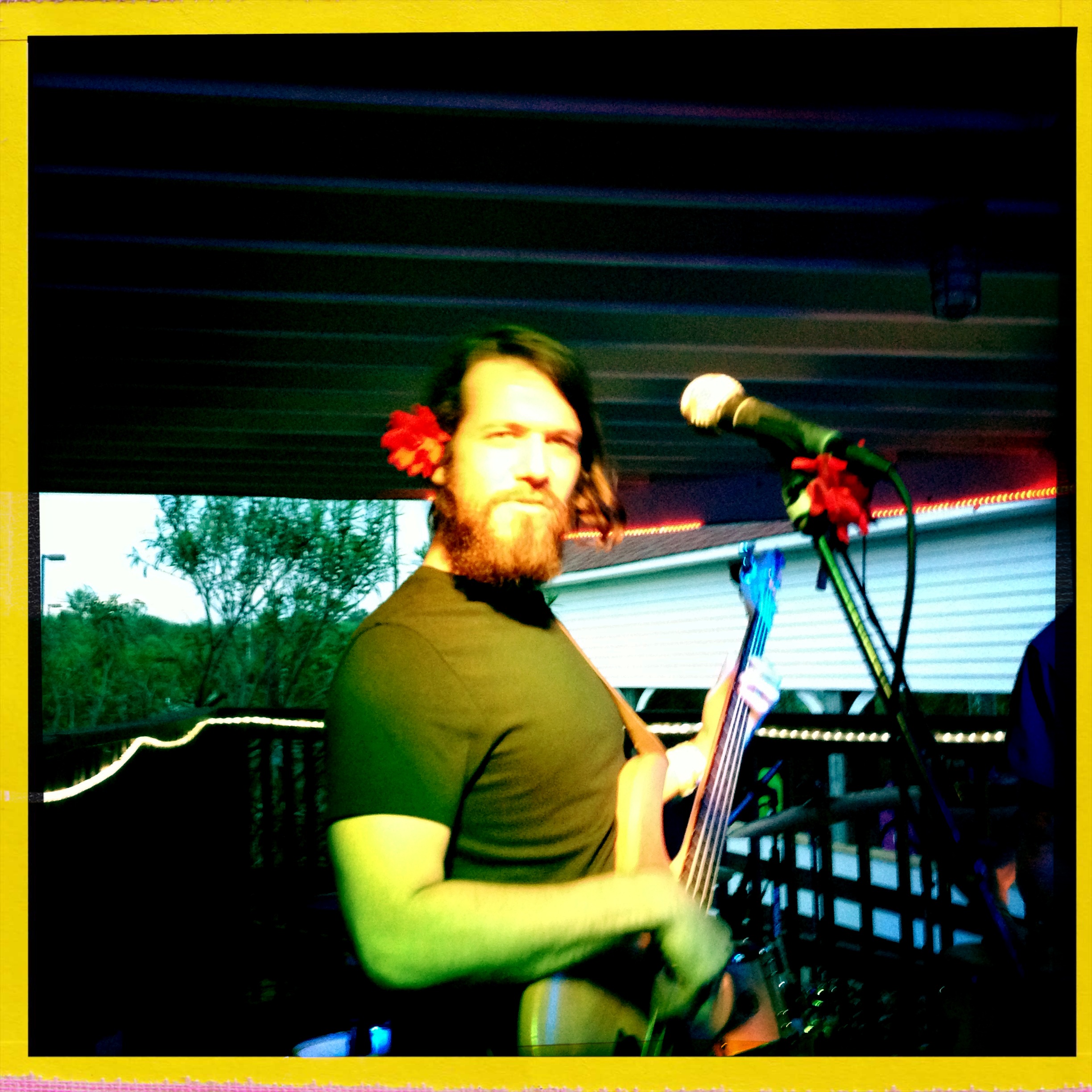 guy playing the bass