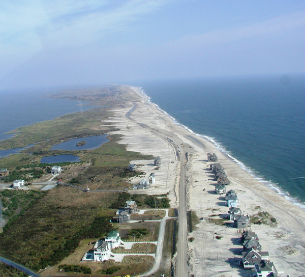 Looking north to the S Curves from Rodanthe. Photo USFWS