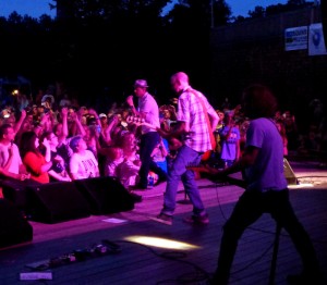 The Gin Blossoms performing on the Roanoke Island Festival Park Stage. Photo, Kip Tabb