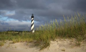 Cape Hatteras Lighthouse, one of the many historic points of interest along the Outer Banks National Scenic Highway.