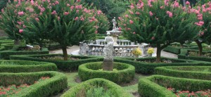 Statuary in Elizabethan Gardens.