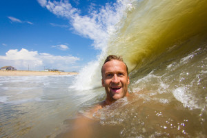 surf photographer in the water
