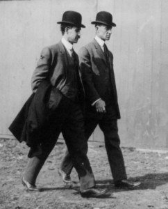 the Wright Brothers walking