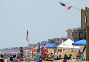 Kitty Hawk beach, July 4, 2015. (Photo, Kip Tabb)