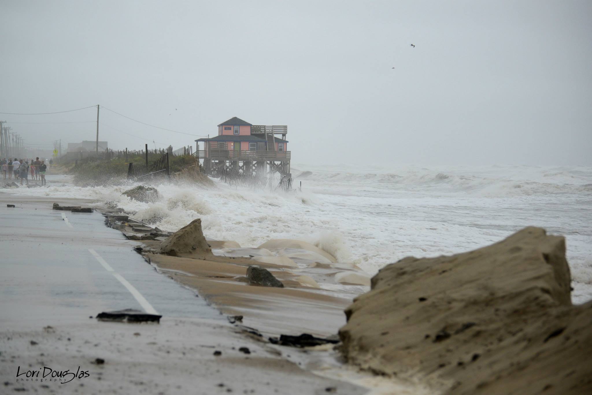 road damage in kitty hawk