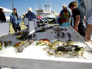 Fresh local catch on display.