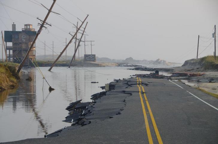 Hurricane Irene's impact in on N.C. Highway 12.