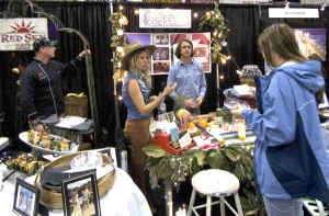 Two of the many vendors at the Wedding Expo 2016. Newcomer Camp Cocktail next to Wes Stepp of Red Sky Cafe.