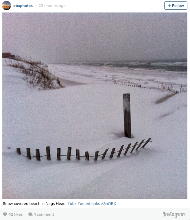 snow on the outer banks