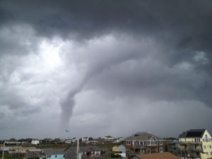 Waterspout with Rodanthe in the foreground. Photo USA Today.