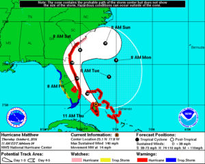 update on hurricane matthew