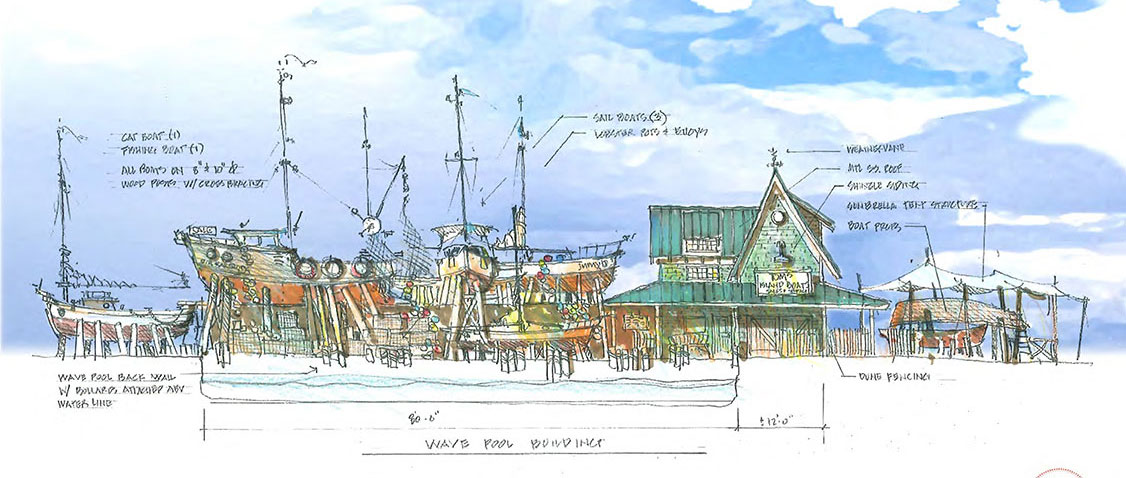 rendering of H2OBX waterpark