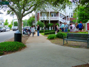 Downtown Manteo on summer evening. Photo Kip Tabb