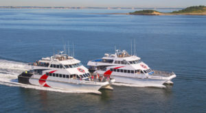 Provincetown high speed passenger ferries. These were the type of ferries, NCDOT used to test the feasibility of a Hatteras-Ocracoke passenger only ferry.