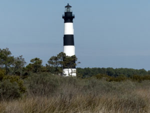 Bodie Island Lighthouse, completed in 1872, was built to the same plans as Cape Hatteras Light.