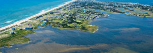 Hatteras Village at the southern tip of Hatteras Island is without power. Repairs to take two days to two weeks. Photo, Midgett Realty.