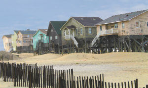 Condemned homes mark what was once Seagull Lane in Nags Head. Most of the homes have been demolished or removed after litigation. Photo, Kip Tabb