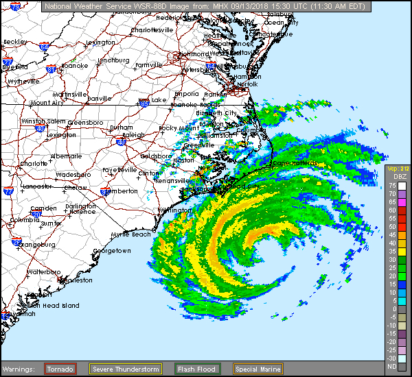 Florence 11:30 a.m. radar.