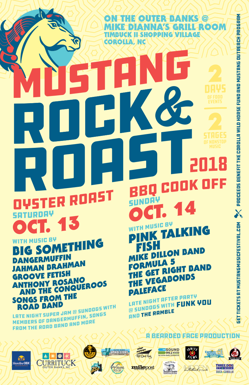 Mustang Rock & Roast poster