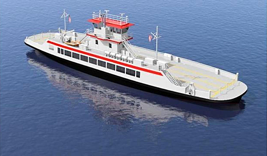 Rendering of the new North Carolina river class ferry.