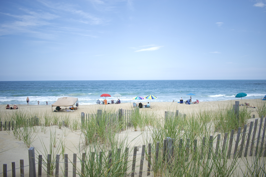 A  beautiful early summer day on the Kitty Hawk beach.
