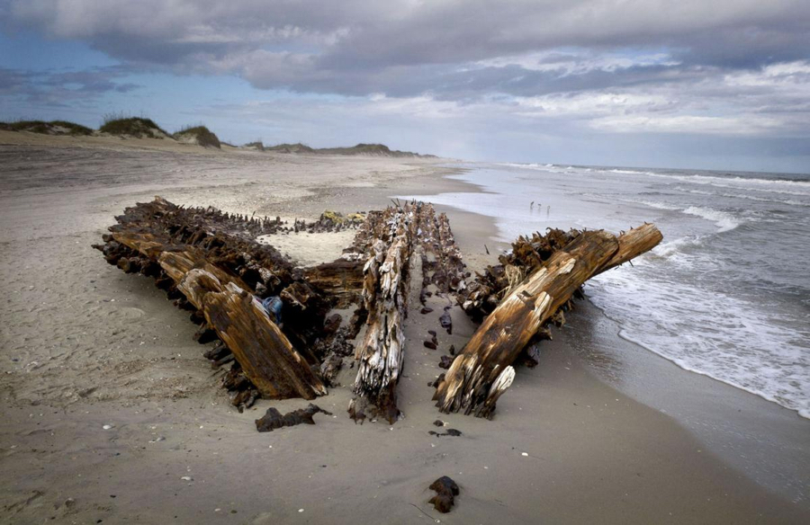 The remains of a 2010 late 17th century ship was exposed by a 2010 nor'easter in Corolla.