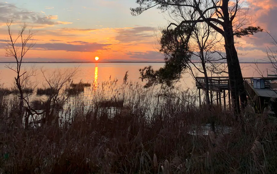 Sunset from the Duck boardwalk. Photo Graham Cornwell, Washington Post.