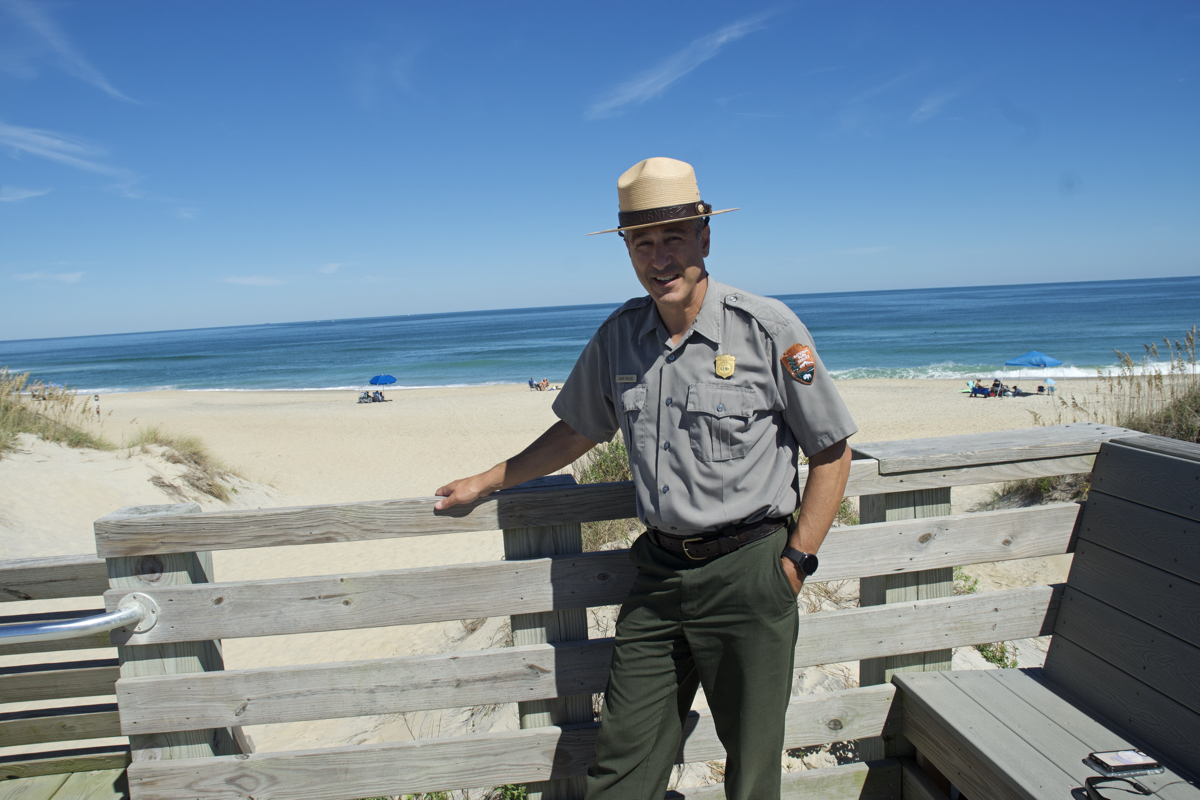 CHNS Supervisor Dave Hallac at Coquina Beach, Nags Head.